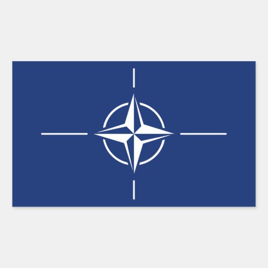 NATO Flag Rechteckiger Aufkleber (Vorderseite)