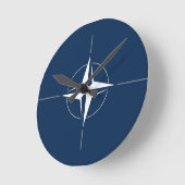 NATO Flag Runde Wanduhr (Winkel)