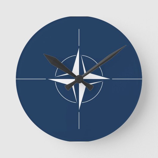 NATO Flag Runde Wanduhr (Vorderseite)