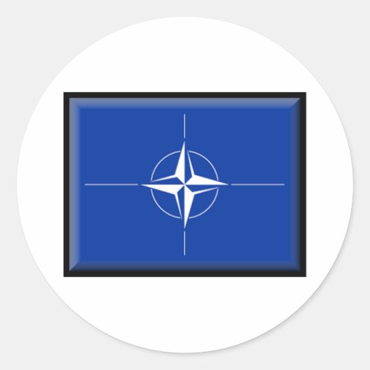 NATO Flag Runder Aufkleber (Vorderseite)