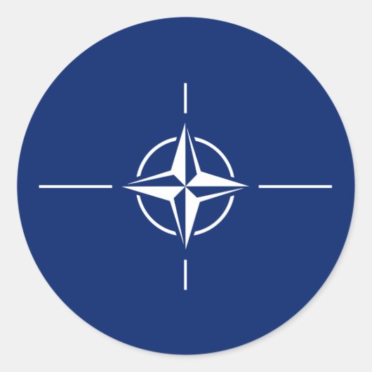 NATO Flag Runder Aufkleber (Vorderseite)