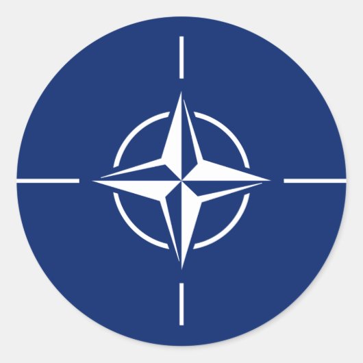 NATO Flag Runder Aufkleber (Vorderseite)
