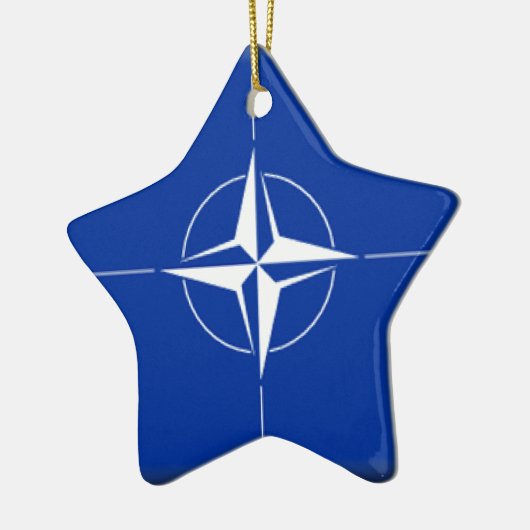 NATO-Flagge Keramikornament (Links)