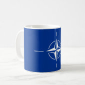 NATO-Flagge Nordatlantikvertragsorganisation Allia Kaffeetasse (Vorderseite Links)