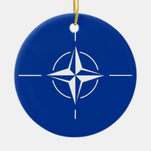 NATO-Flagge Nordatlantikvertragsorganisation Allia Keramik Ornament