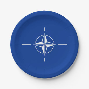 NATO-Flagge Nordatlantikvertragsorganisation Allia Pappteller