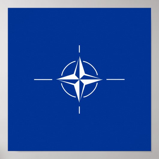 NATO-Flagge Nordatlantikvertragsorganisation Allia Poster (Vorne)