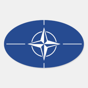 Nato Flagge Aufkleber Zazzle De