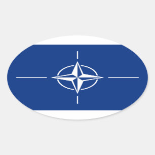NATO-Flagge Ovaler Aufkleber