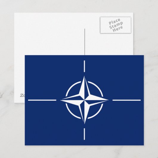 NATO-Flagge Postkarte (Vorne/Hinten)