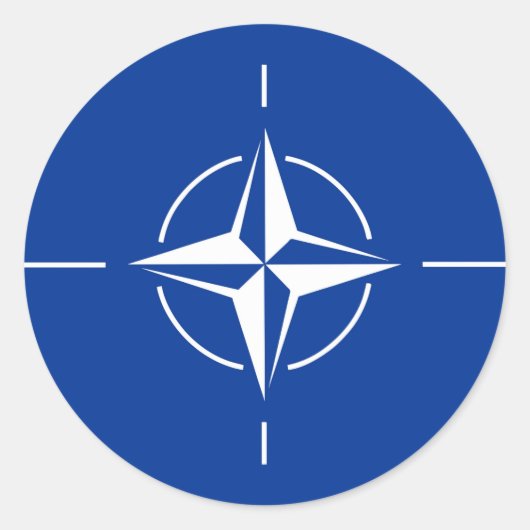 Nato-Flagge Runder Aufkleber (Vorderseite)