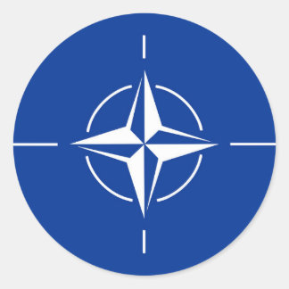 Nato-Flagge Runder Aufkleber