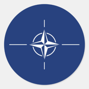 NATO-Flagge Runder Aufkleber