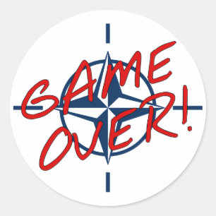 NATO Game Over - Stopp War Runder Aufkleber