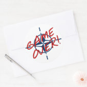 NATO Game Over - Stopp War Runder Aufkleber (Umschlag)