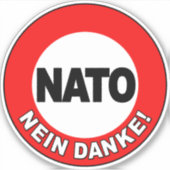 NATO Nein! Danke! Aufkleber (Vorderseite)
