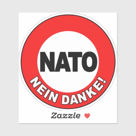 NATO Nein! Danke! Aufkleber (Blatt)