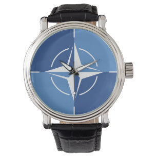 NATO-ONAT-Flaggensymbol des Nordatlantikvertragsor Armbanduhr