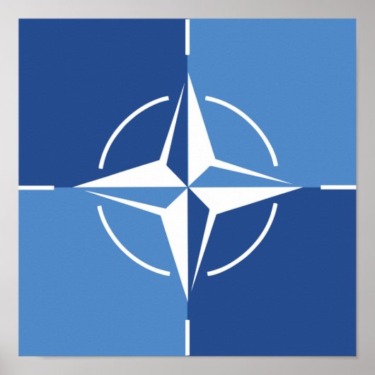 NATO-ONAT-Flaggensymbol des Nordatlantikvertragsor Poster (Vorne)