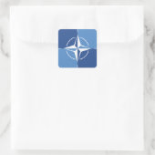 NATO-ONAT-Flaggensymbol des Nordatlantikvertragsor Quadratischer Aufkleber (Tasche)