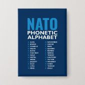 NATO Phonetic Alphabet Alfa-Zulu Code Button (Vorderseite)