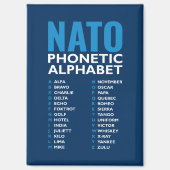 NATO Phonetic Alphabet Alfa-Zulu Magnet (Vorderseite)
