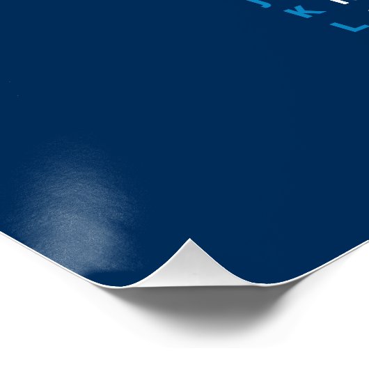 NATO Phonetic Alphabet Alfa-Zulu Table Design Poster (Ecke)