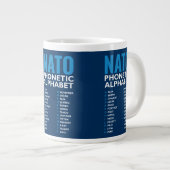NATO Phonetic Alphabet Alfa-Zulu Table Jumbo-Tasse (Vorderseite Rechts)