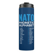NATO Phonetic Alphabet Alfa-Zulu Table Thermosbecher (Vorderseite)