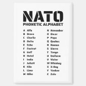 NATO Phonetic Alphabet Chart Magnet (Vorderseite)