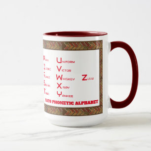 Nato Phonetic Alphabet Tasse