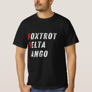 Nato Phonetic Flag Style - Foxtrot Delta Tango T-Shirt
