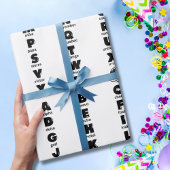 NATO Phonetische Alphabet, Schwarze Briefe Geschenkpapier