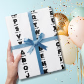 NATO Phonetische Alphabet, Schwarze Briefe Geschenkpapier