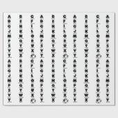 NATO Phonetische Alphabet, Schwarze Briefe Geschenkpapier (Flach)