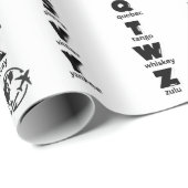 NATO Phonetische Alphabet, Schwarze Briefe Geschenkpapier (Rolleneckpunkt)