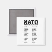 NATO Phonetisches Alphabet - Geschenk für die Luft Magnet (Vorderseite/Rückseite)