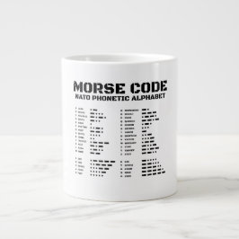 NATO Phonetisches Alphabet, Morse Code, Aviation Jumbo-Tasse