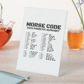 NATO Phonetisches Alphabet, Morse Code, Aviation Sockelschild (In Situ)