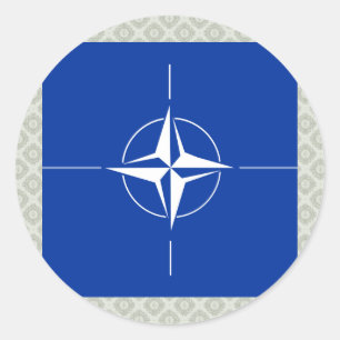 NATO-Qualitäts-Flagge Runder Aufkleber
