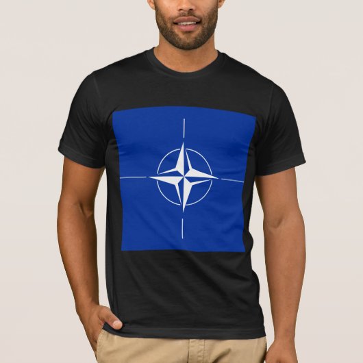 NATO-Qualitäts-Flagge T-Shirt (Vorderseite)