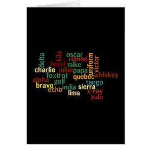 NATOlautalphabet (dunkler Hintergrund)