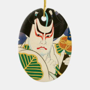 Natori Shunsen Bando Hikosaburo sechsunddreißig Keramik Ornament