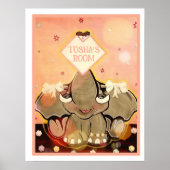 Natosha, das Zeichen der Elefantensäulenwand Poster (Vorne)