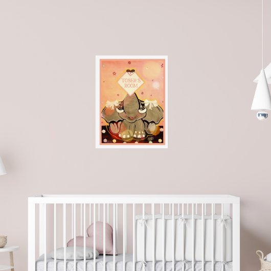 Natosha, das Zeichen der Elefantensäulenwand Poster (Kinderzimmer 2)