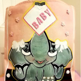 Natosha, die Baby Elephant Speller Pink Tote Tasch Tasche