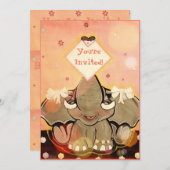 Natosha, Die Elefanten-Party Einladungen (Vorne/Hinten)