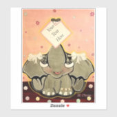 Natosha, The Elephant 8" x 8" Contour Stickers Aufkleber (Blatt)