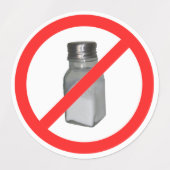 Natriumarme oder keine Salzaufkleber Etiketten (Design 1)