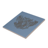 Nattier-blue Angels – Coat of arms Emblem baroque Fliese (Seite)